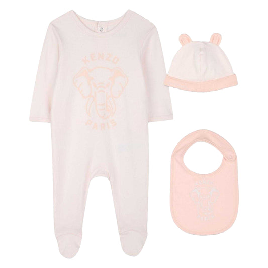 Pink - Front - Kenzo Baby Top & Bottom Set