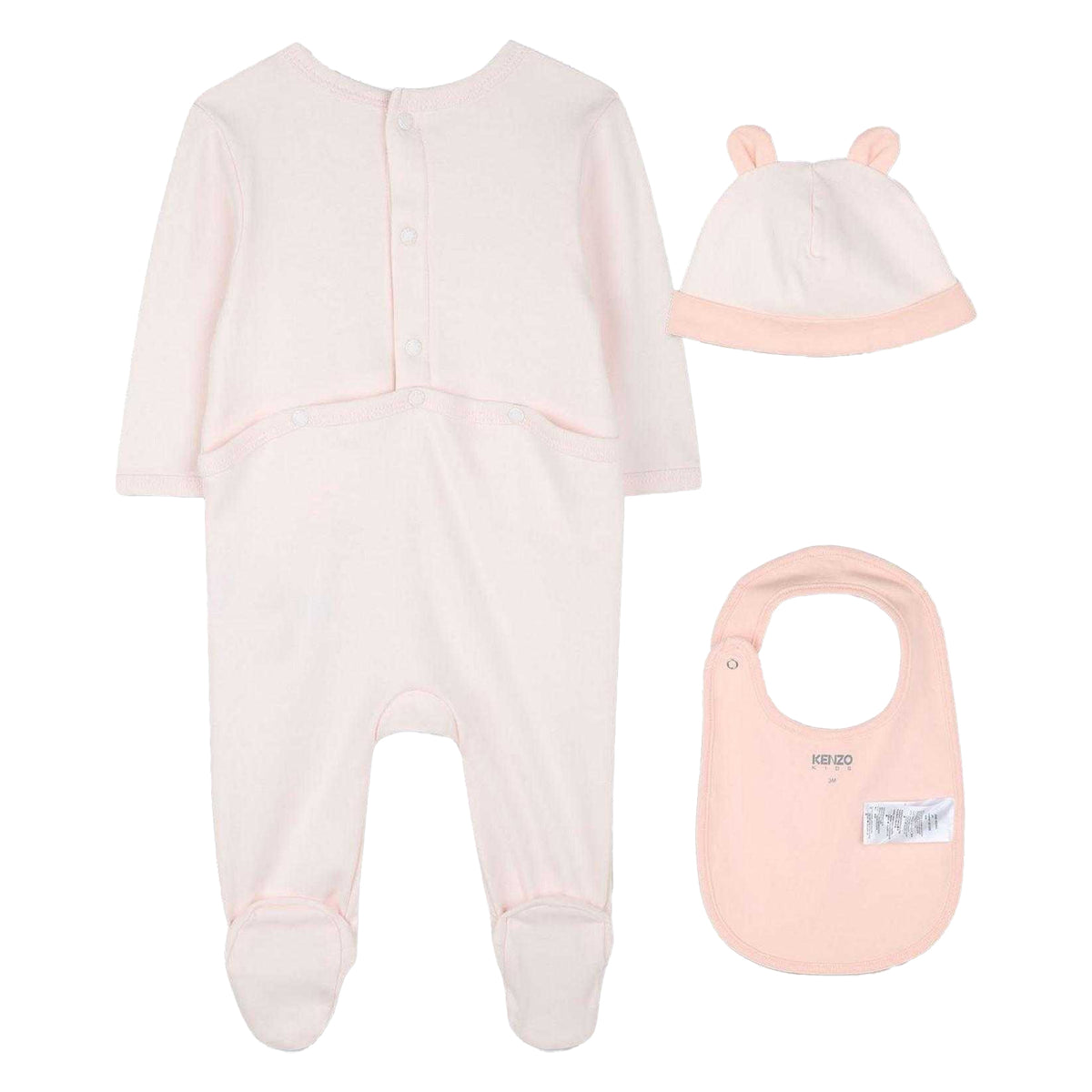 Pink - Back - Kenzo Baby Top & Bottom Set