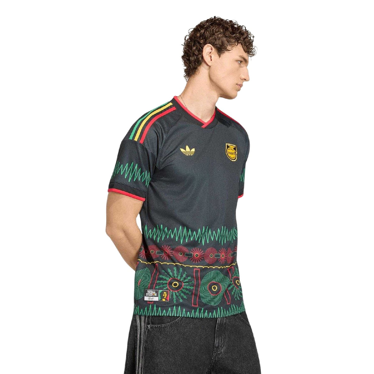 Black-Yellow - Lifestyle - Adidas Mens 2026 Jamaica Away Shirt