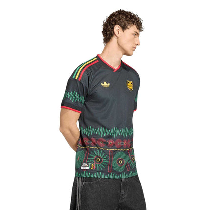 Black-Yellow - Lifestyle - Adidas Mens 2026 Jamaica Away Shirt