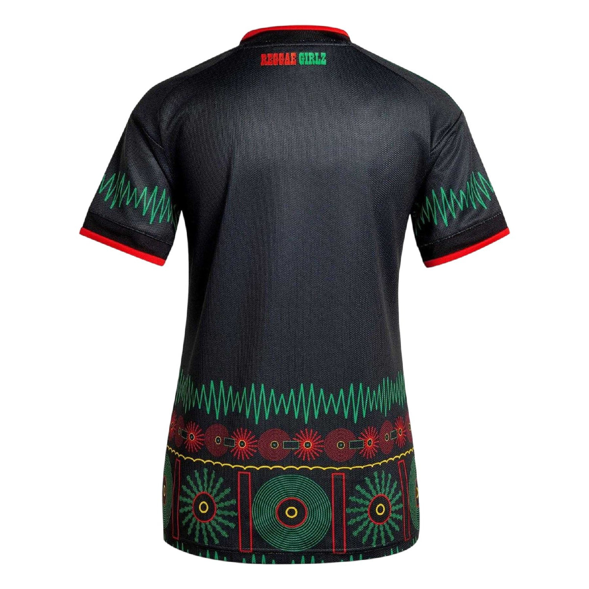 Black-Yellow - Back - Adidas Womens-Ladies 2026 Jamaica Away Shirt