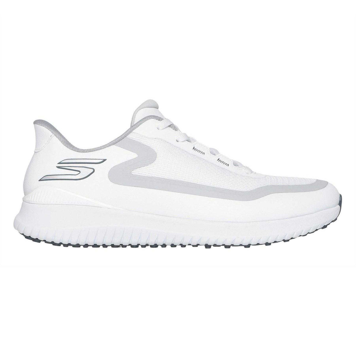 White-Grey - Front - Skechers Mens Go Golf Flight Spikeless Golf Shoes