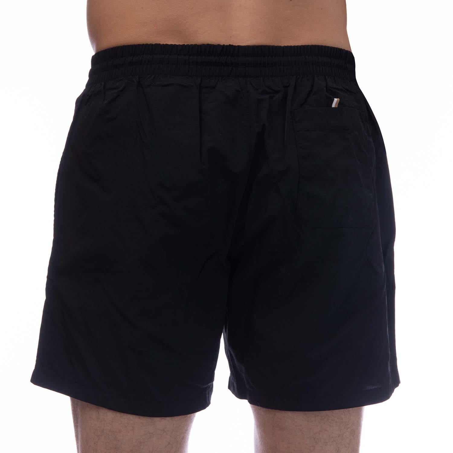 Black - Back - Hugo Boss Mens Bold Swim Shorts