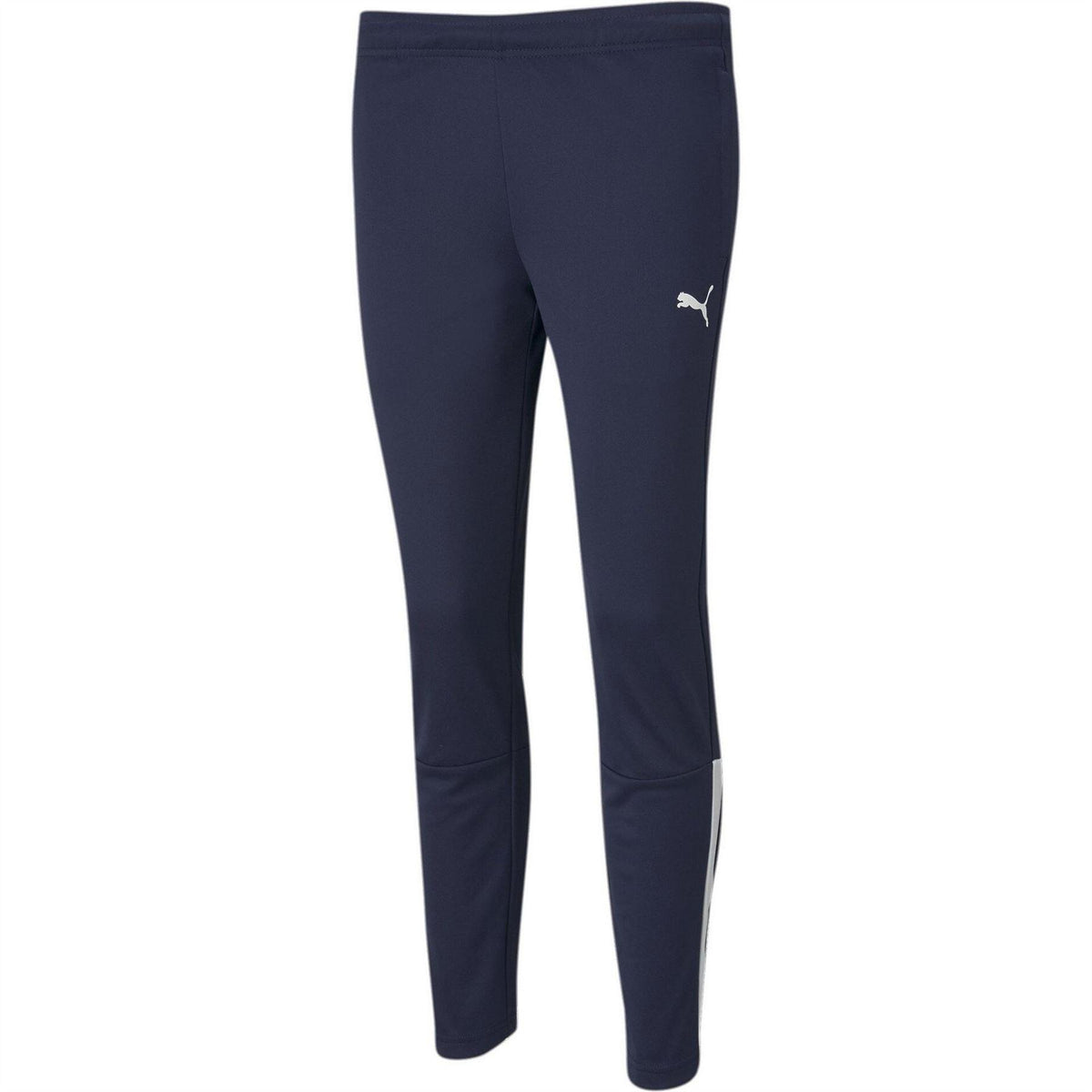 Peacoat-White - Front - Puma Womens-Ladies Team Liga Performance Tracksuit Bottoms