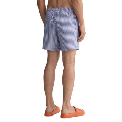 Blue-White-Red - Back - Gant Mens Seeksucker Classic Swim Shorts