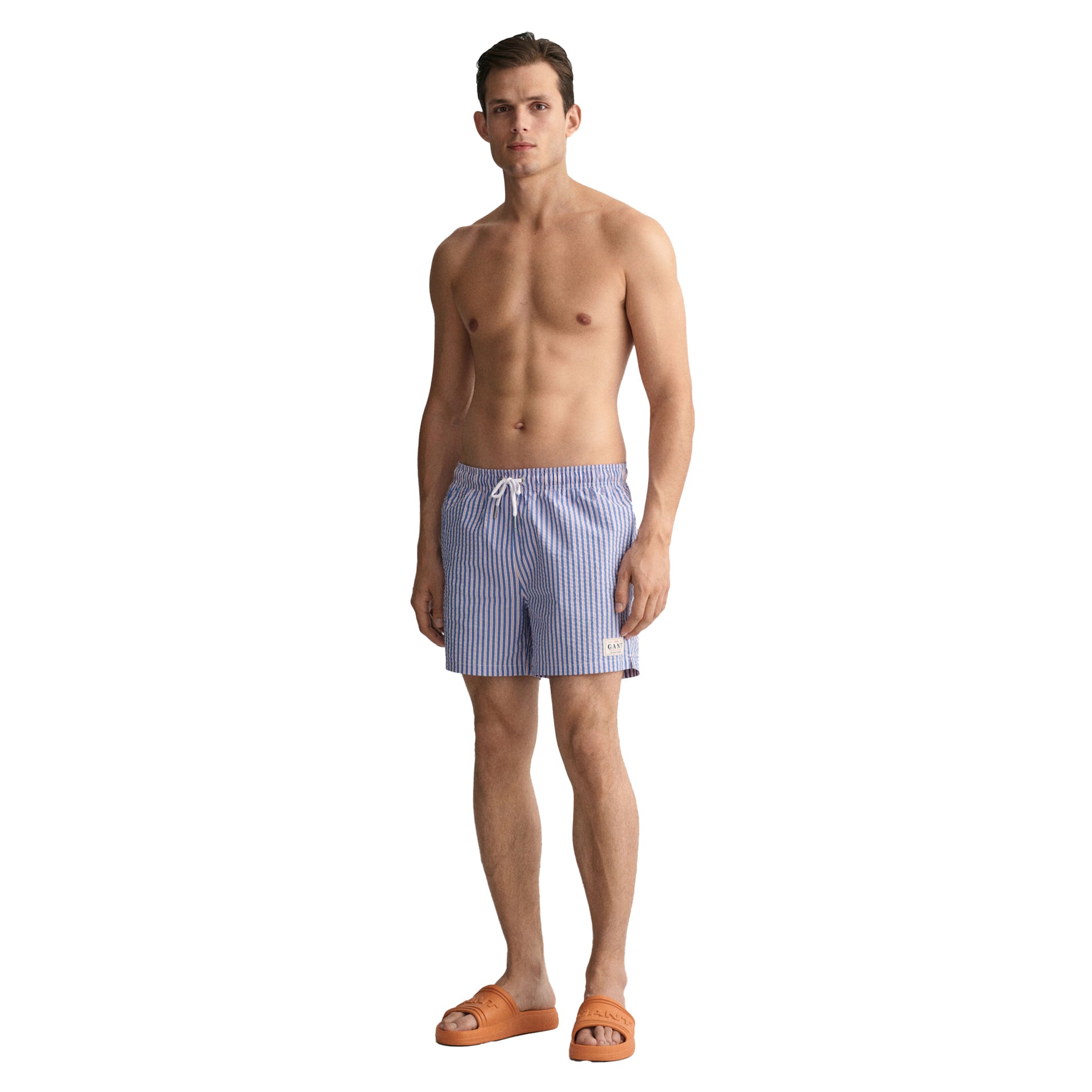 Blue-White-Red - Lifestyle - Gant Mens Seeksucker Classic Swim Shorts