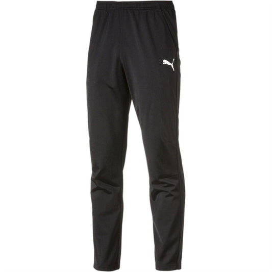 Black-White - Front - Puma Mens Liga Tapered Tracksuit Bottoms