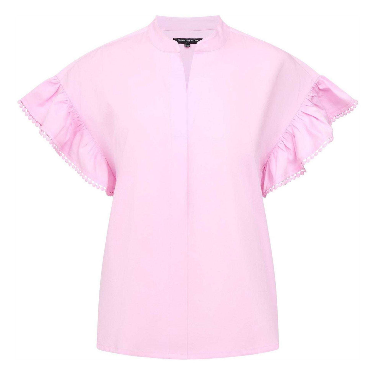 Pink - Front - French Connection Womens-Ladies Ruffle Blouse