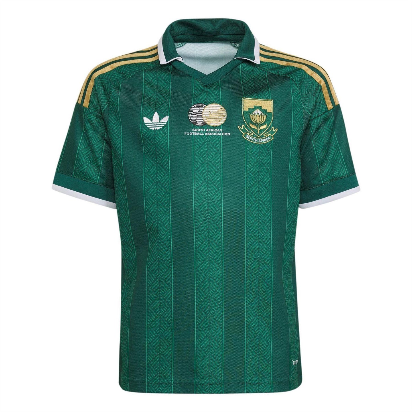 Green-White - Front - Adidas Childrens-Kids 2026 South Africa Away Shirt