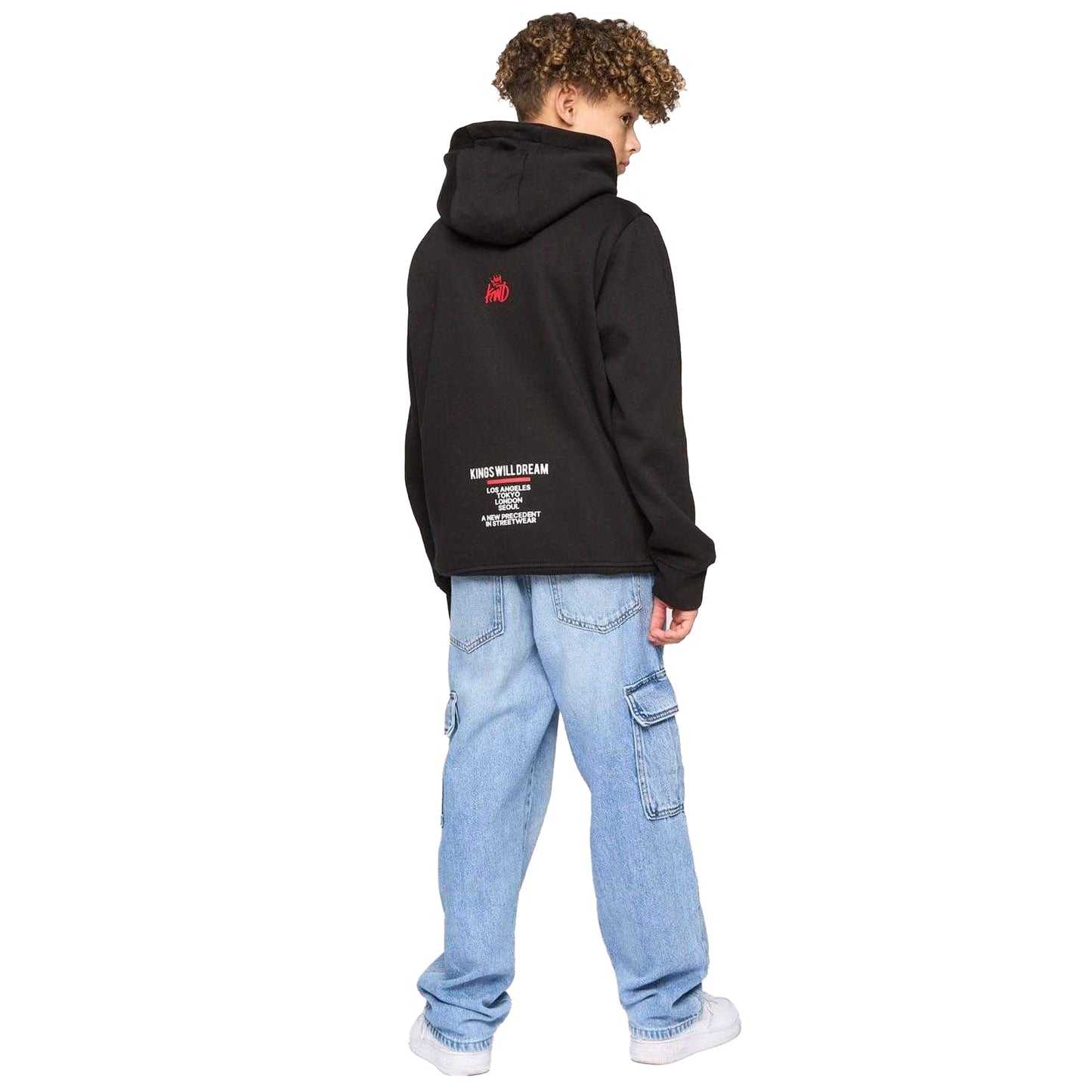Black - Back - Kings Will Dream Childrens-Kids Tagged Hoodie