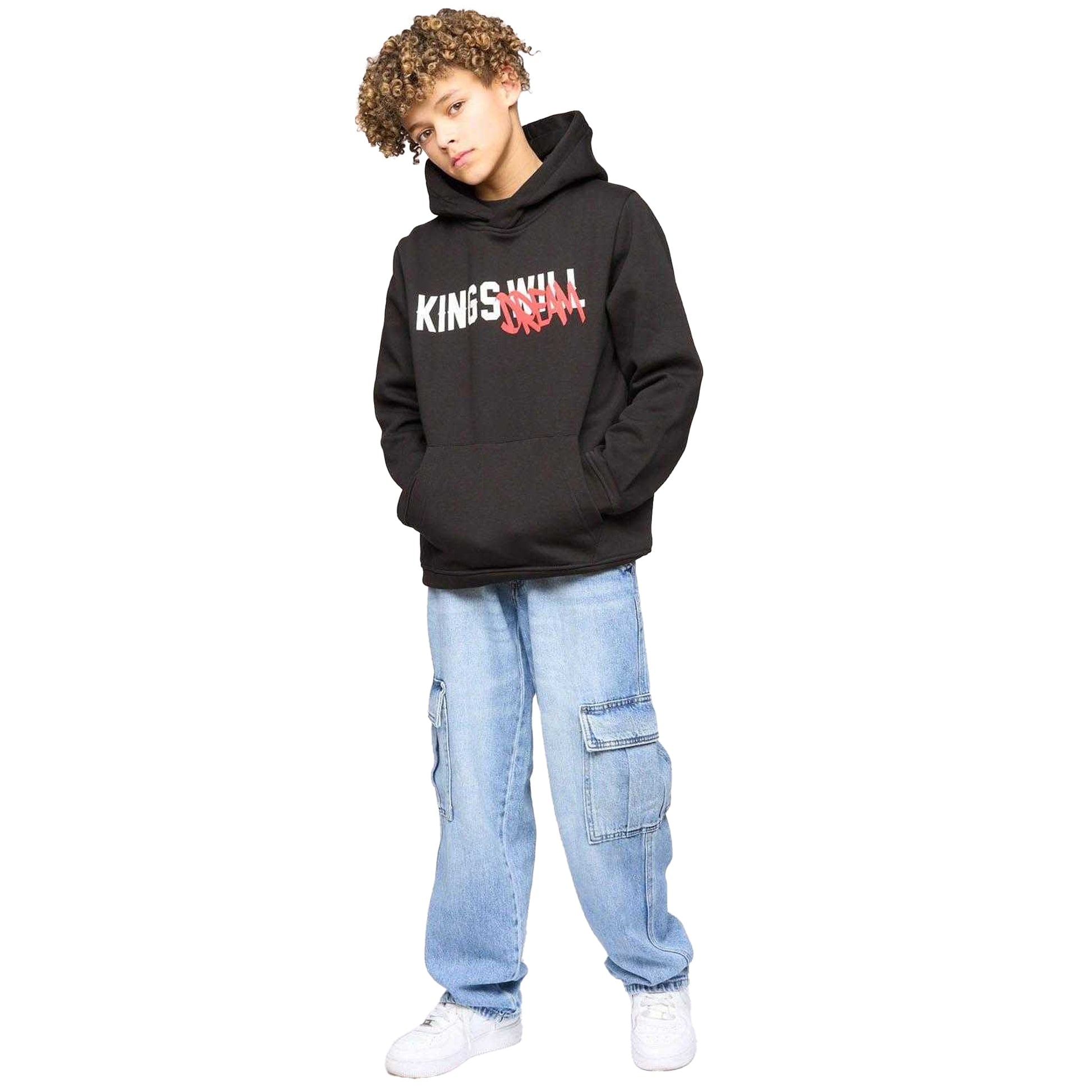 Black - Pack Shot - Kings Will Dream Childrens-Kids Tagged Hoodie