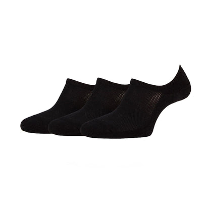 Black - Back - Jeep Womens-Ladies Bamboo No-Show Socks (Pack of 3)