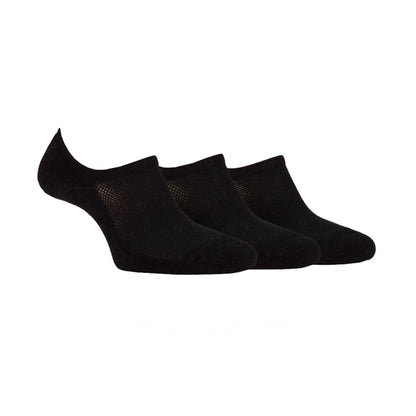 Black - Front - Jeep Womens-Ladies Bamboo No-Show Socks (Pack of 3)