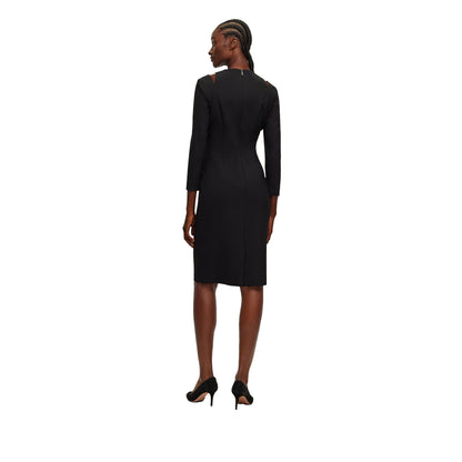 Black - Back - Boss Womens-Ladies Dadeka Casual Dress
