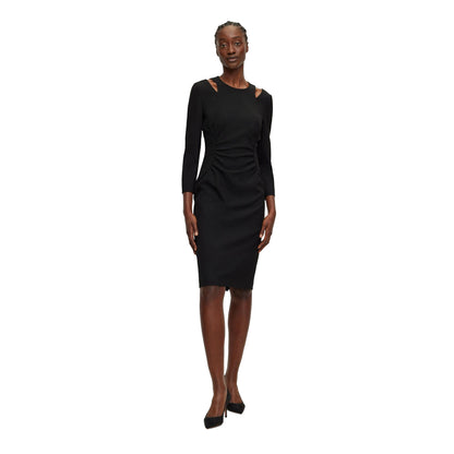 Black - Side - Boss Womens-Ladies Dadeka Casual Dress