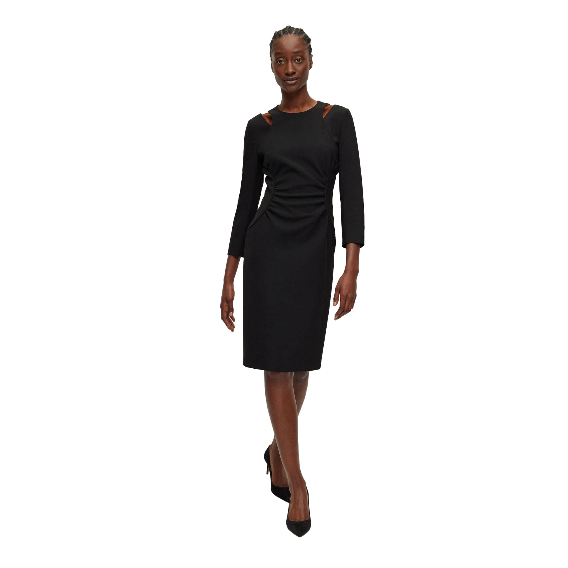 Black - Lifestyle - Boss Womens-Ladies Dadeka Casual Dress