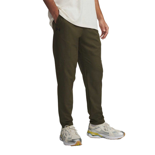 Green - Front - Under Armour Mens Unstoppable Tapered Slim Tracksuit Bottoms