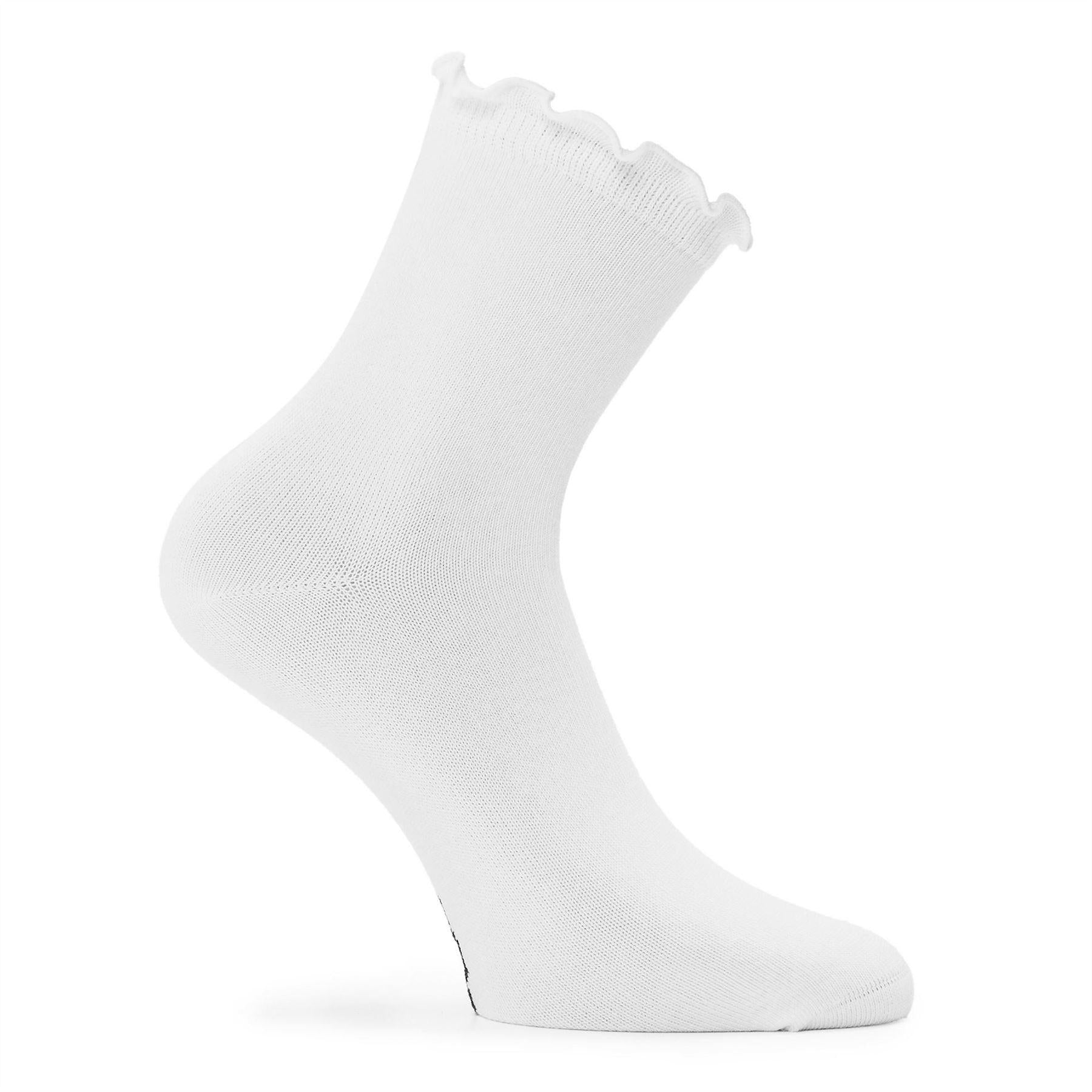 White - Back - UGG Womens-Ladies Ribbed Crew Socks