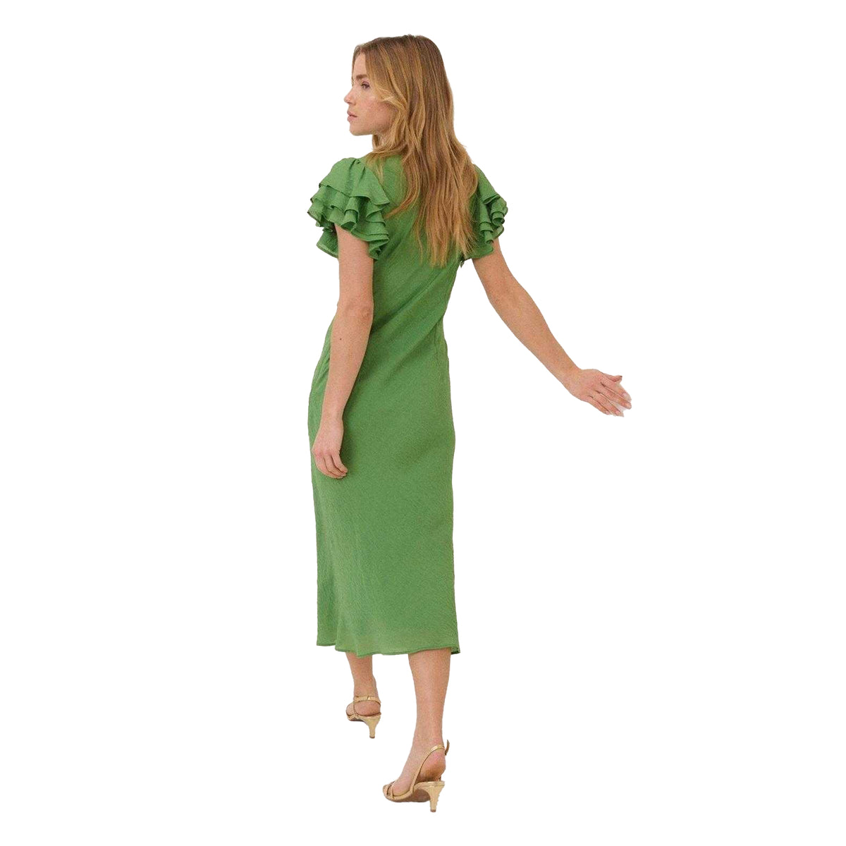 Green - Back - Nobody´s Child Womens-Ladies Layla Midi Dress
