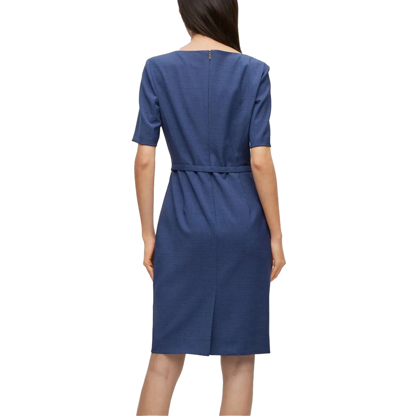 Blue - Back - Hugo Boss Womens-Ladies Daleah Dress