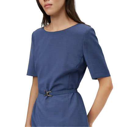 Blue - Side - Hugo Boss Womens-Ladies Daleah Dress