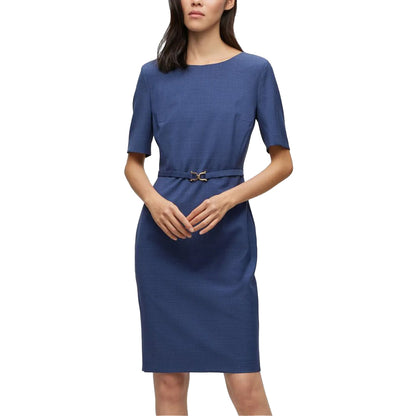 Blue - Lifestyle - Hugo Boss Womens-Ladies Daleah Dress