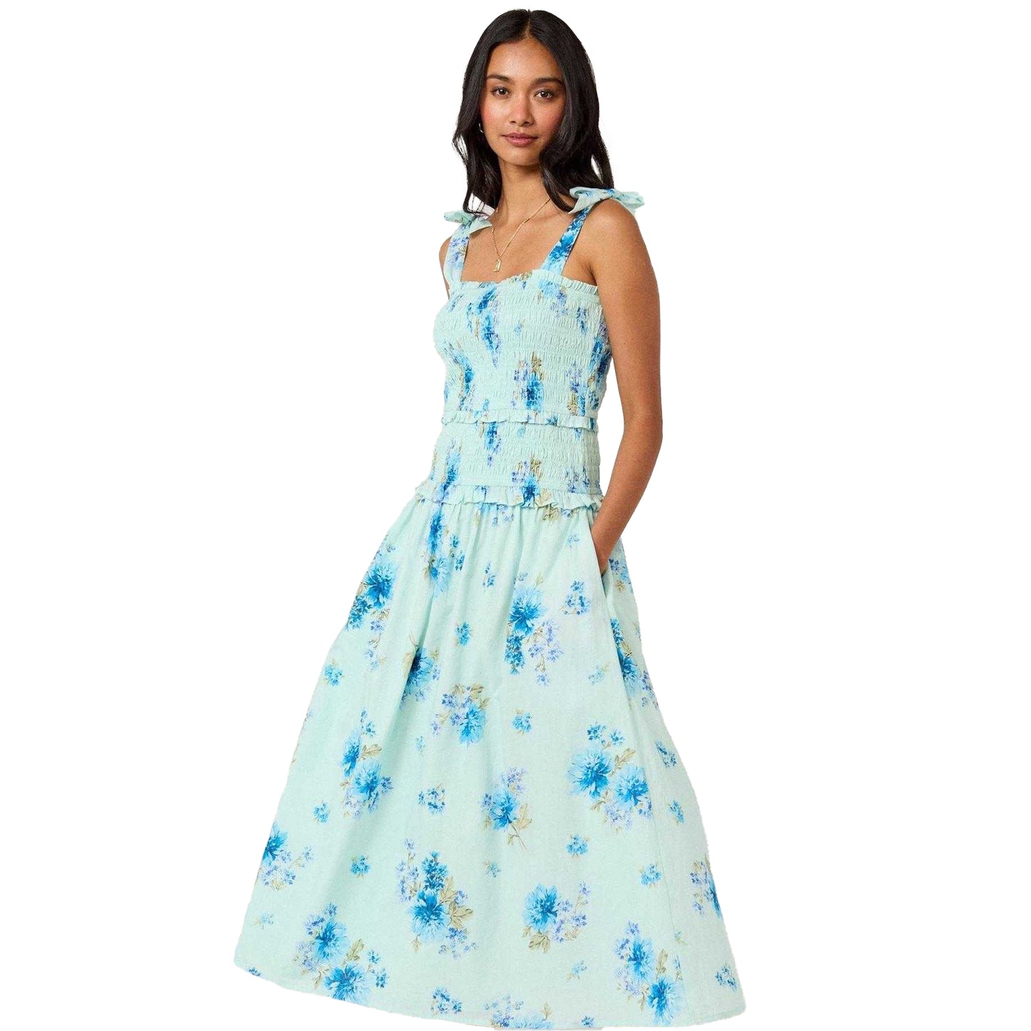 Blue - Front - Nobody´s Child Womens-Ladies Andrea Floral Midi Dress