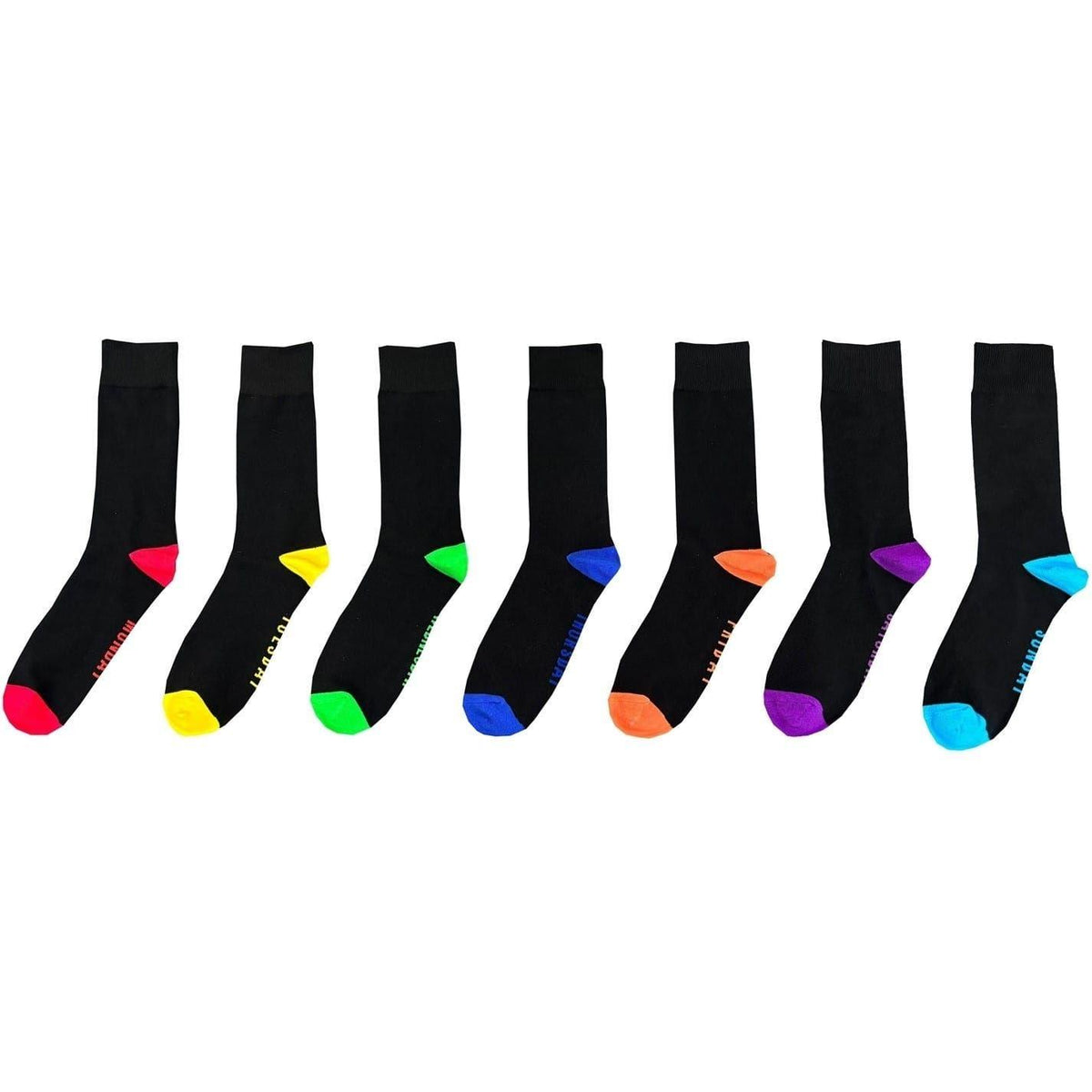 Classic Black - Front - Firetrap Mens Contrast Socks (Pack of 7)