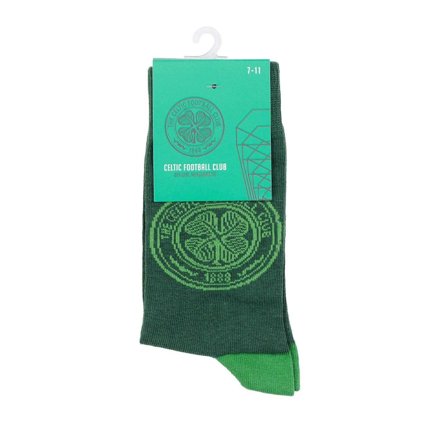 Celtic Green - Side - Celtic FC Unisex Adult Crest Football Socks