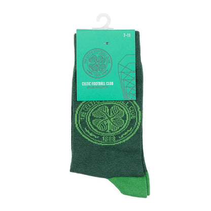 Celtic Green - Side - Celtic FC Unisex Adult Crest Football Socks
