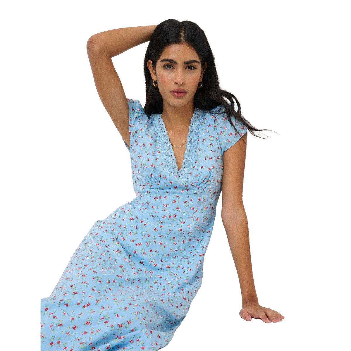 Blue - Pack Shot - Nobody´s Child Womens-Ladies Kacey Midi Dress