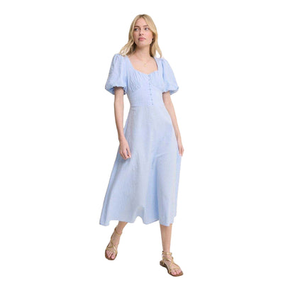 Blue - Front - Nobody´s Child Womens-Ladies Melody Puff Sleeve Midi Dress