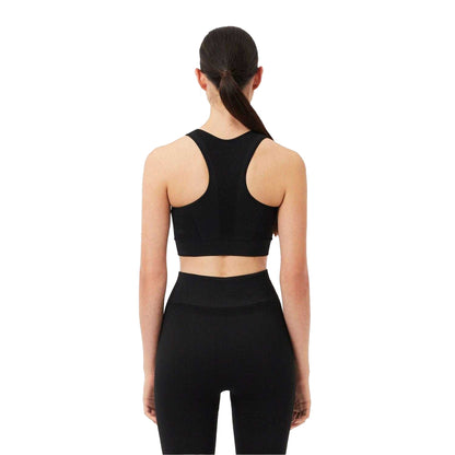 Black - Back - Lacoste Womens-Ladies Stretch Sports Bra