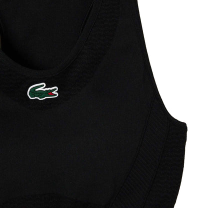 Black - Side - Lacoste Womens-Ladies Stretch Sports Bra