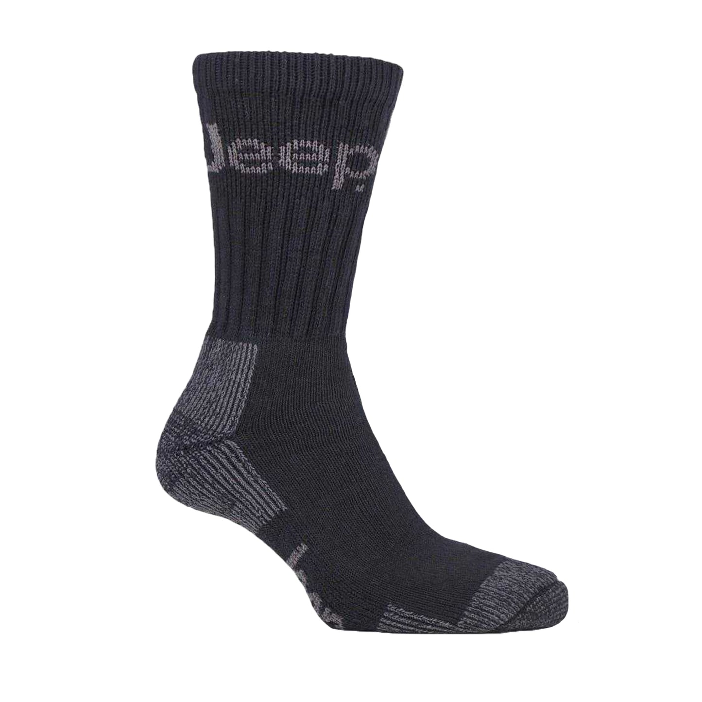 Black-Charcoal - Back - Jeep Mens All Terrain Boot Socks (Pack of 3)