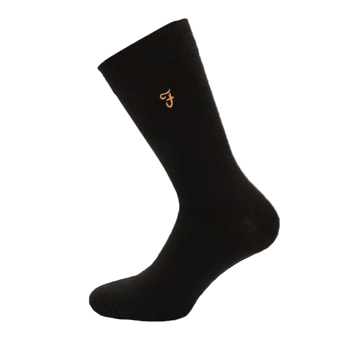 Black - Side - Farah Mens Kinley Dress Socks (Pack of 5)
