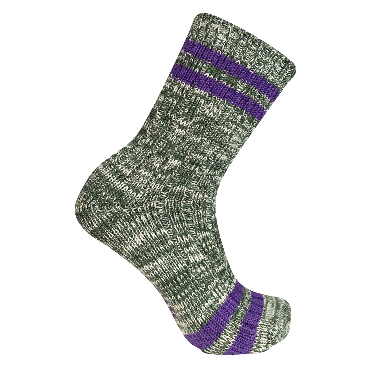 Purple - Back - Merrell Womens-Ladies Stripe Crew Socks