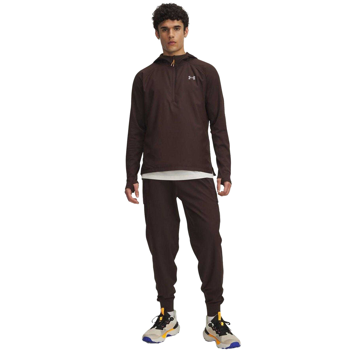 Brown - Lifestyle - Under Armour Mens Trail Run Tapered Slim Joggers