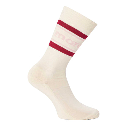 White-Red - Front - Isabel Marant Womens-Ladies Dona Trainer Socks