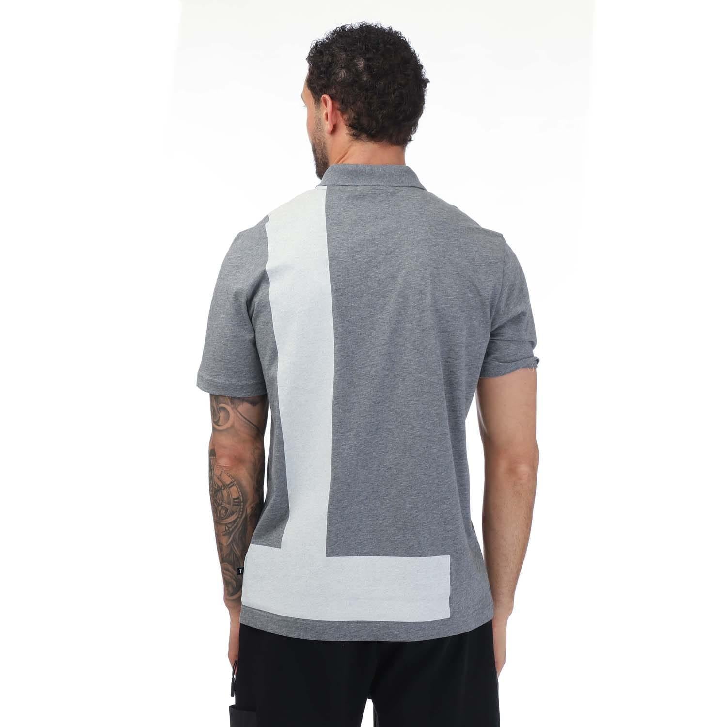 Grey - Back - Ted Baker Mens Chiping Short-Sleeved Polo Shirt