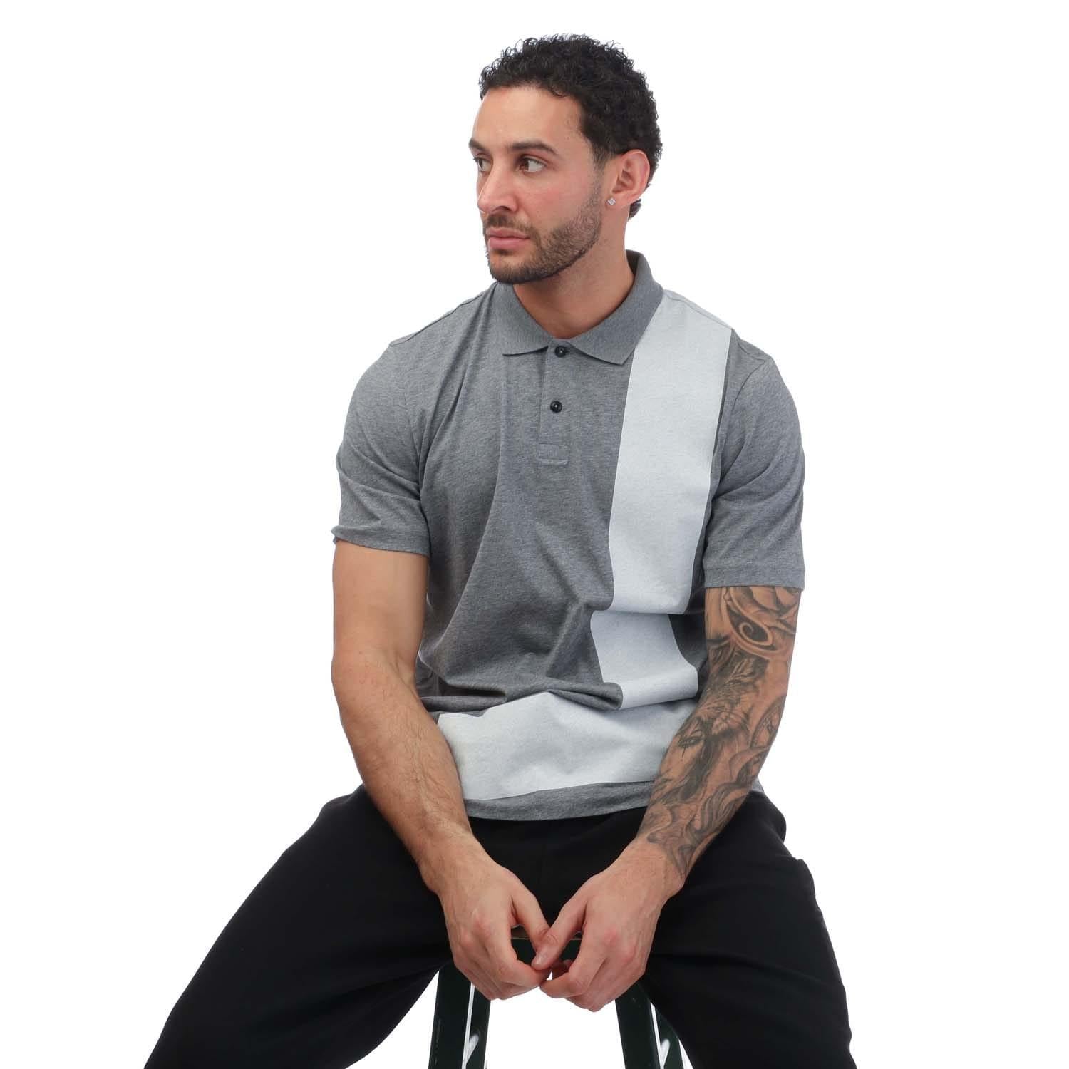 Grey - Side - Ted Baker Mens Chiping Short-Sleeved Polo Shirt