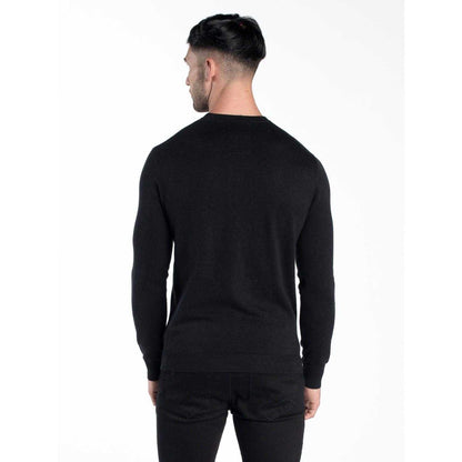 Black - Back - Luke 1977 Mens Radon Crew Neck Jumper