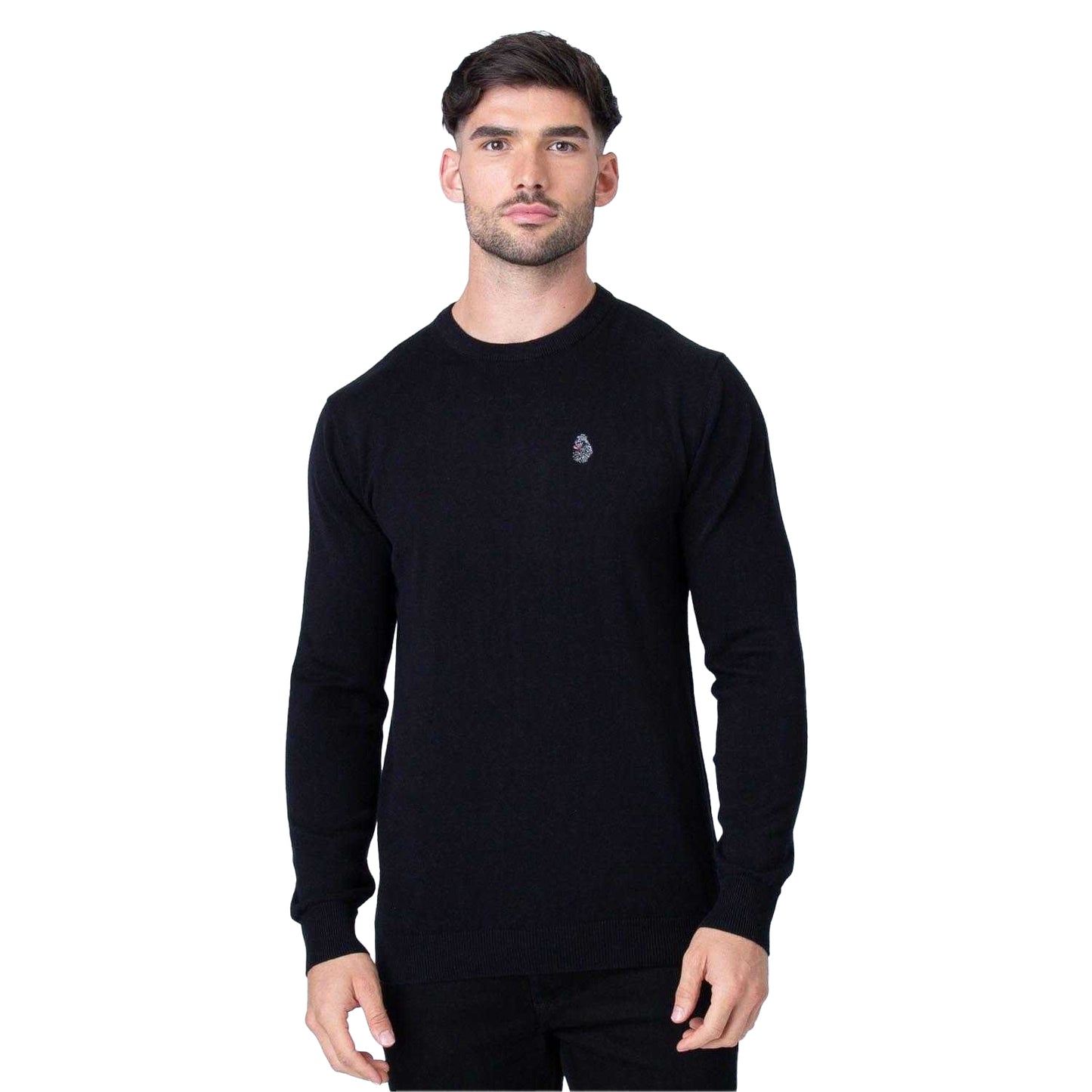 Black - Pack Shot - Luke 1977 Mens Radon Crew Neck Jumper