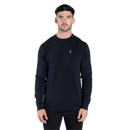 Navy - Front - Luke 1977 Mens Radon Crew Neck Jumper
