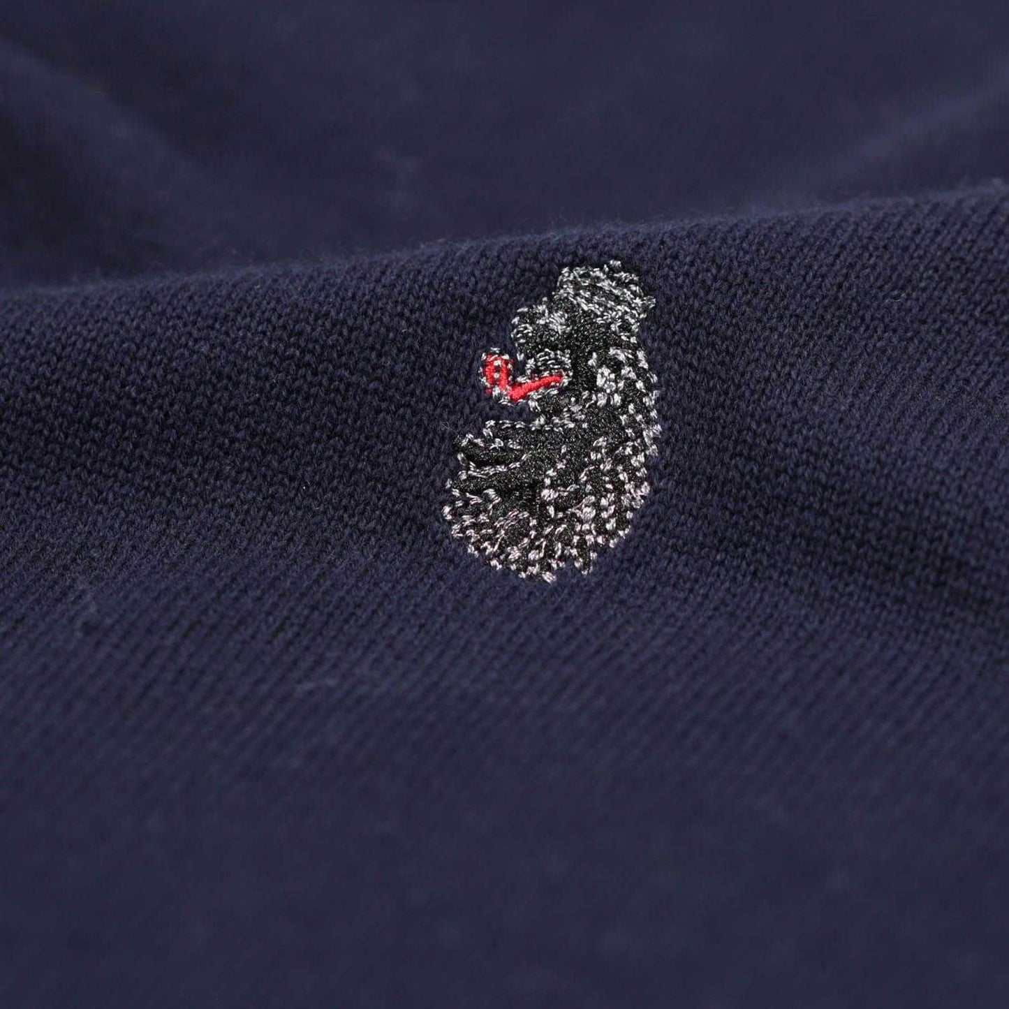 Navy - Side - Luke 1977 Mens Radon Crew Neck Jumper