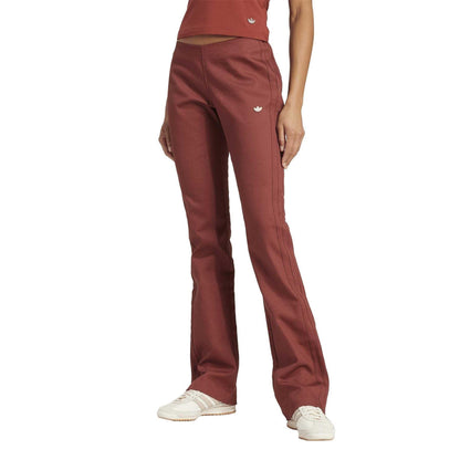 Burnt Sienna - Lifestyle - Adidas Womens-Ladies Flared Jogging Bottoms