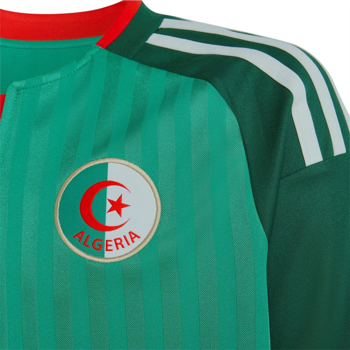 Green-White - Side - Adidas Childrens-Kids World Cup 2026 Algeria Away Shirt