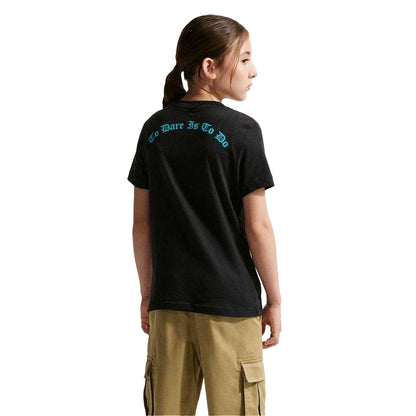 Black-White - Back - Nike Childrens-Kids Wordmark Tottenham Hotspur FC Football Shirt