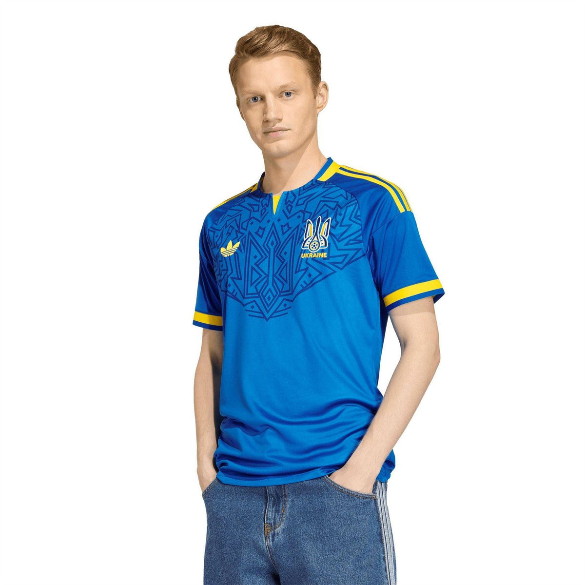 Blue-Yellow - Lifestyle - Adidas Mens World Cup 2026 Ukrainian Football Federation Away Shirt