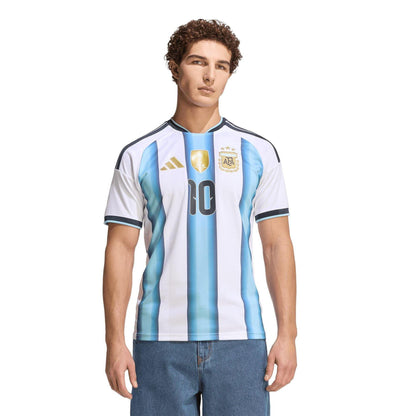 White-Blue - Lifestyle - Adidas Mens Messi Home Shirt